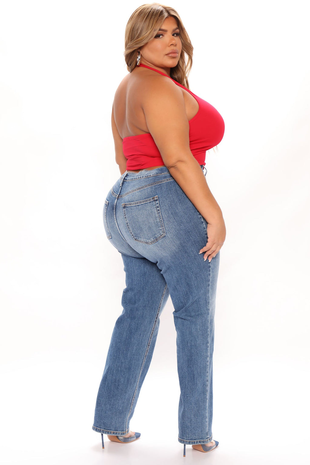 Truly Authentic Slim Stretch Straight Leg Jeans - Light Blue Wash