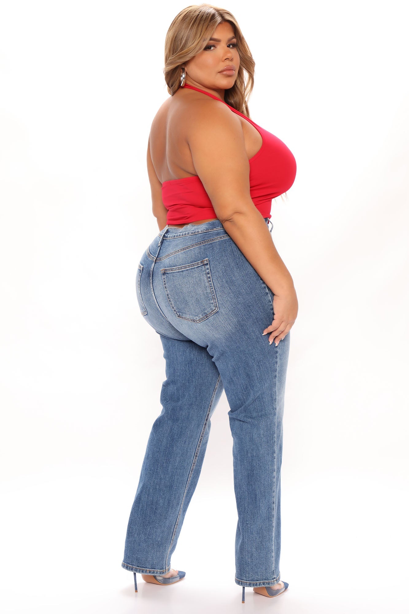 Truly Authentic Slim Stretch Straight Leg Jeans - Light Blue Wash