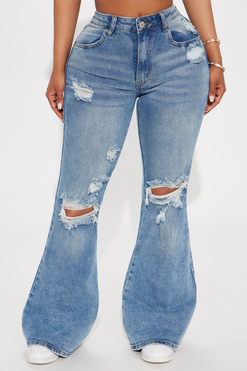 Always First Ripped Flare Jeans - Medium Wash
