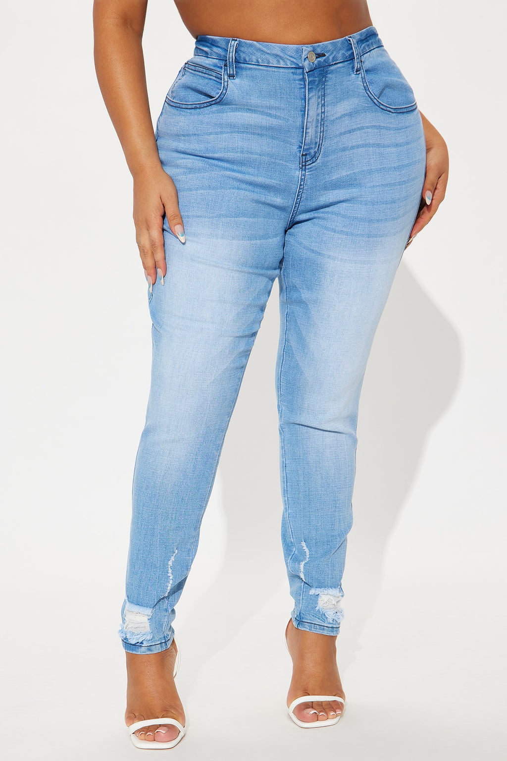 Long Story Short Sculpting Stretch Skinny Jeans - Light Wash
