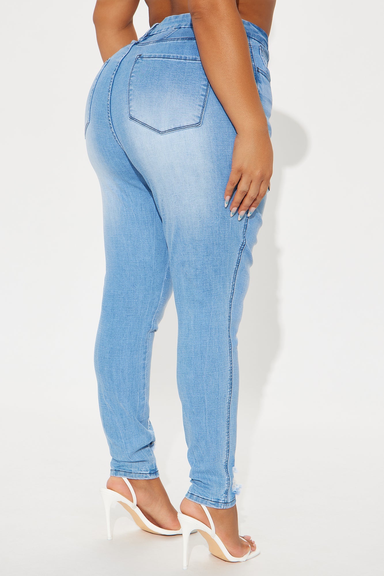 Long Story Short Sculpting Stretch Skinny Jeans - Light Wash