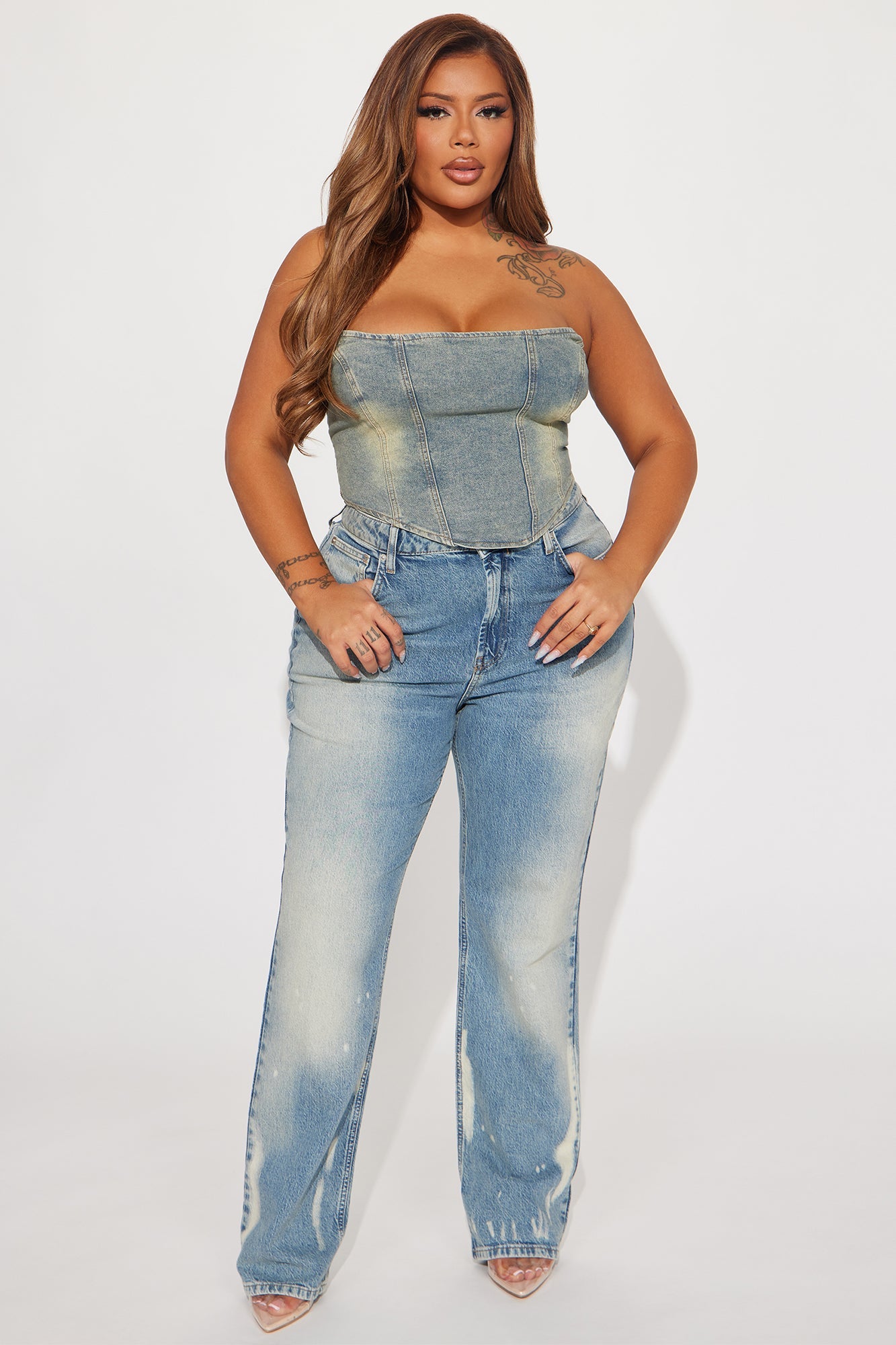 True To You Stretch Straight Leg Jeans - Vintage Wash