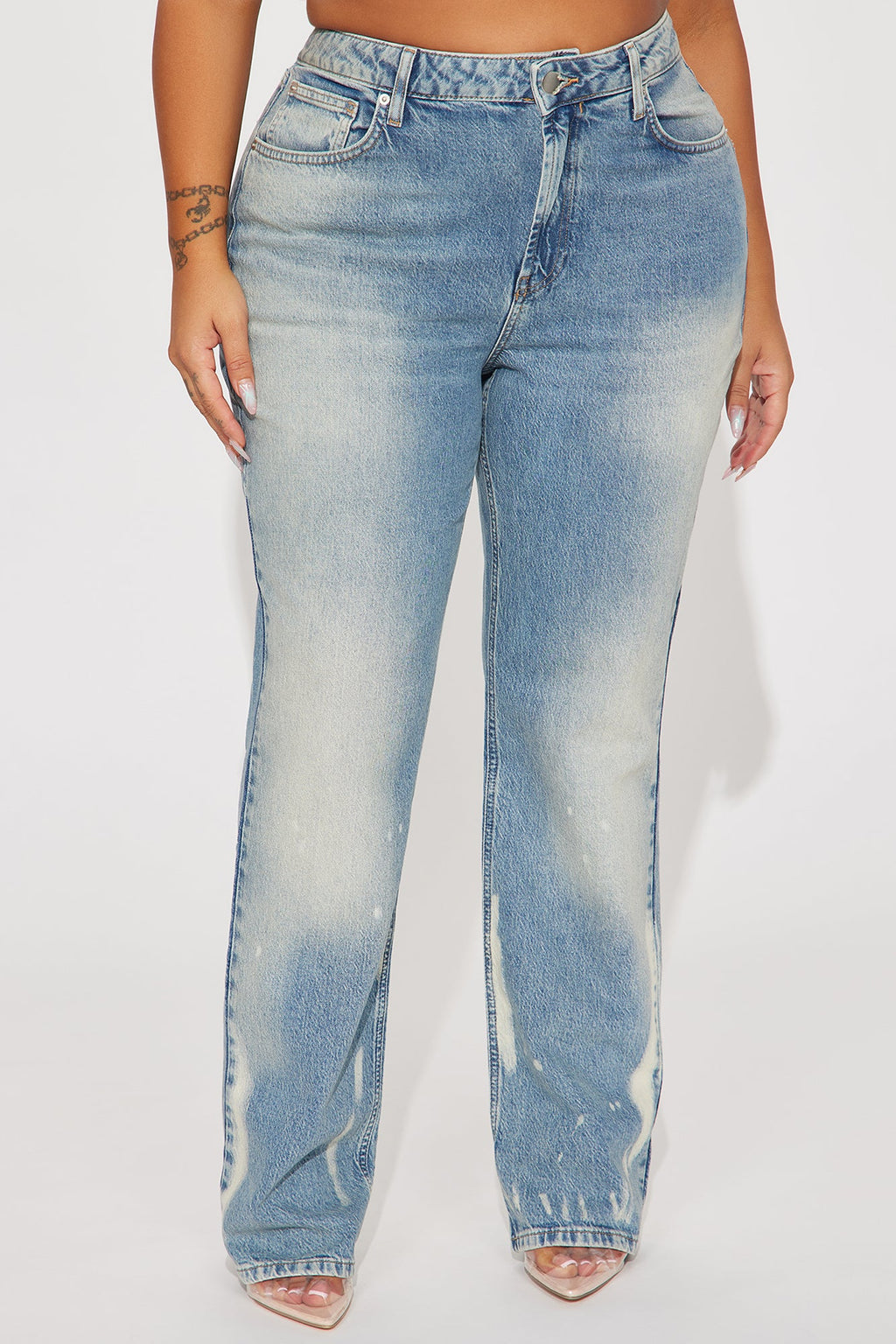 True To You Stretch Straight Leg Jeans - Vintage Wash
