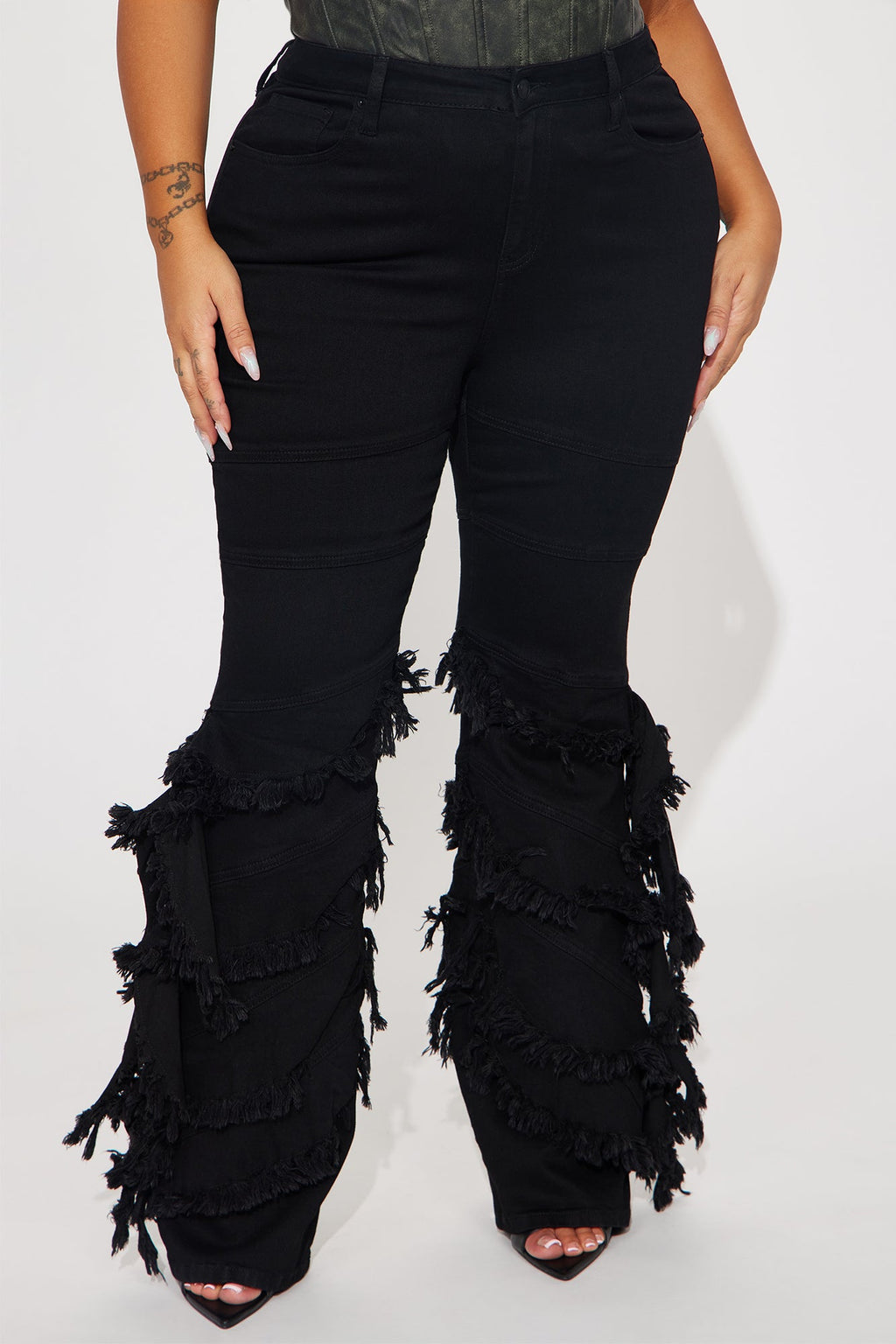 Making A Connection Stretch Bootcut Jeans - Black