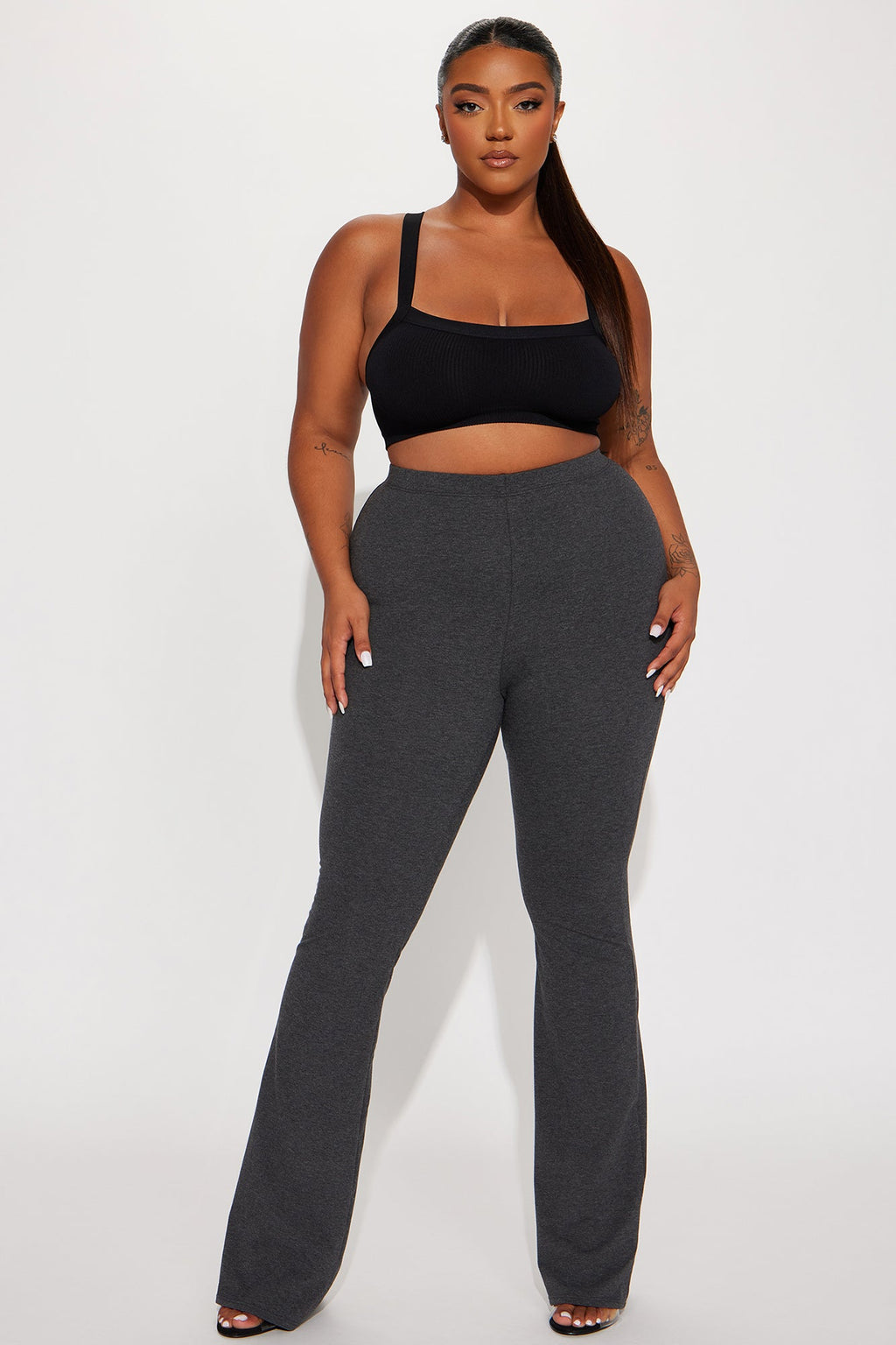 Tall Adriana Flare Pant - Charcoal