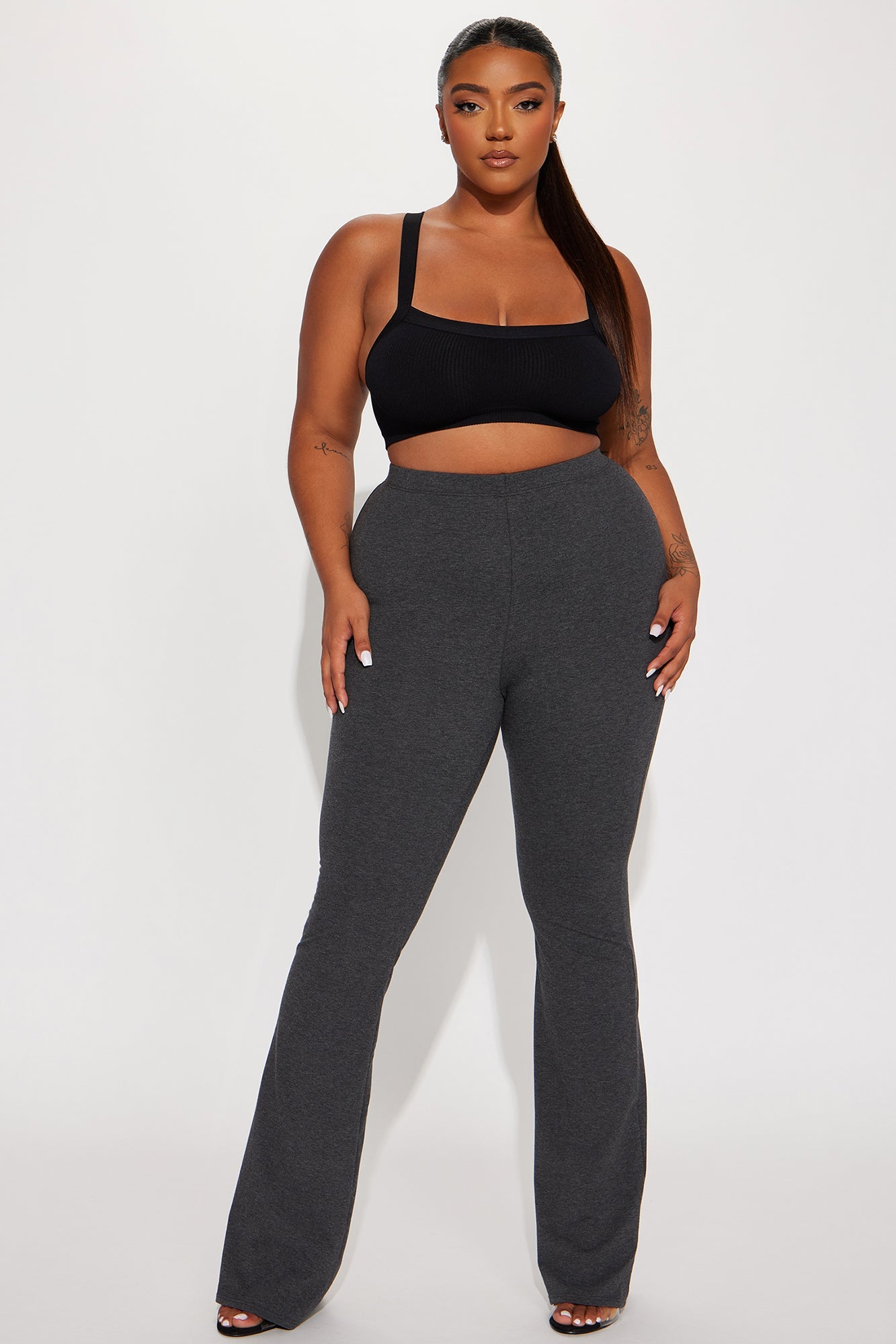 Tall Adriana Flare Pant - Charcoal