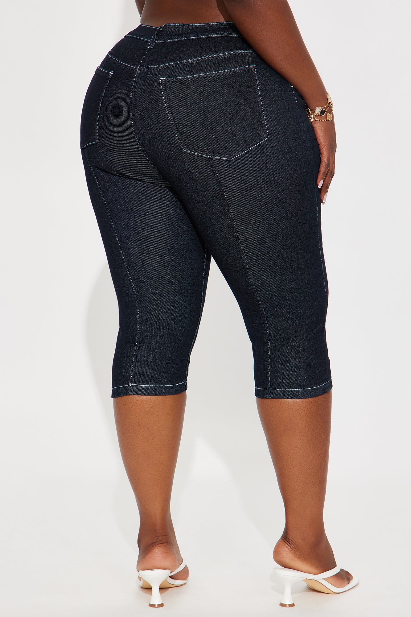 Eyes For You Skinny Capri Jeans - Dark Wash