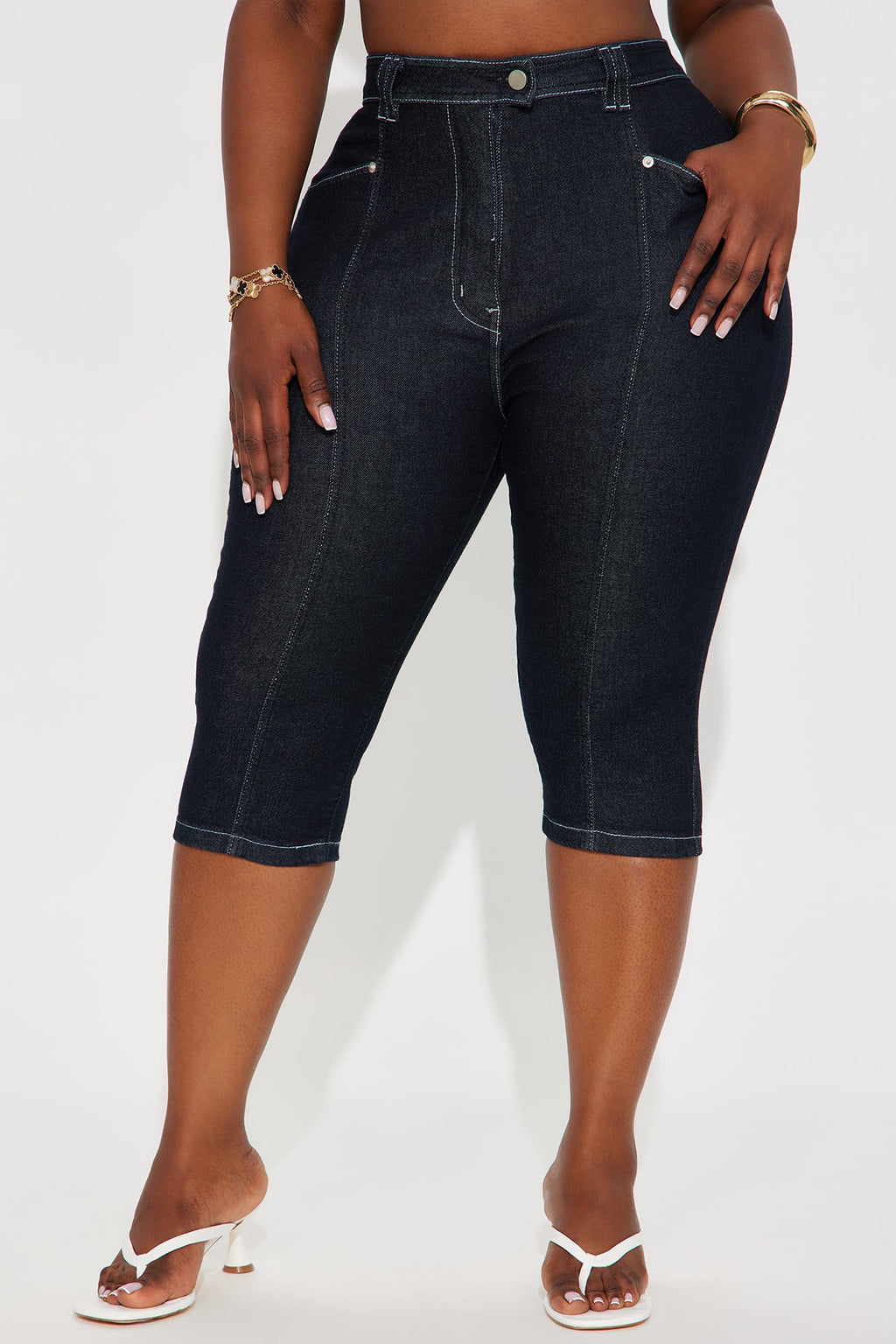 Eyes For You Skinny Capri Jeans - Dark Wash