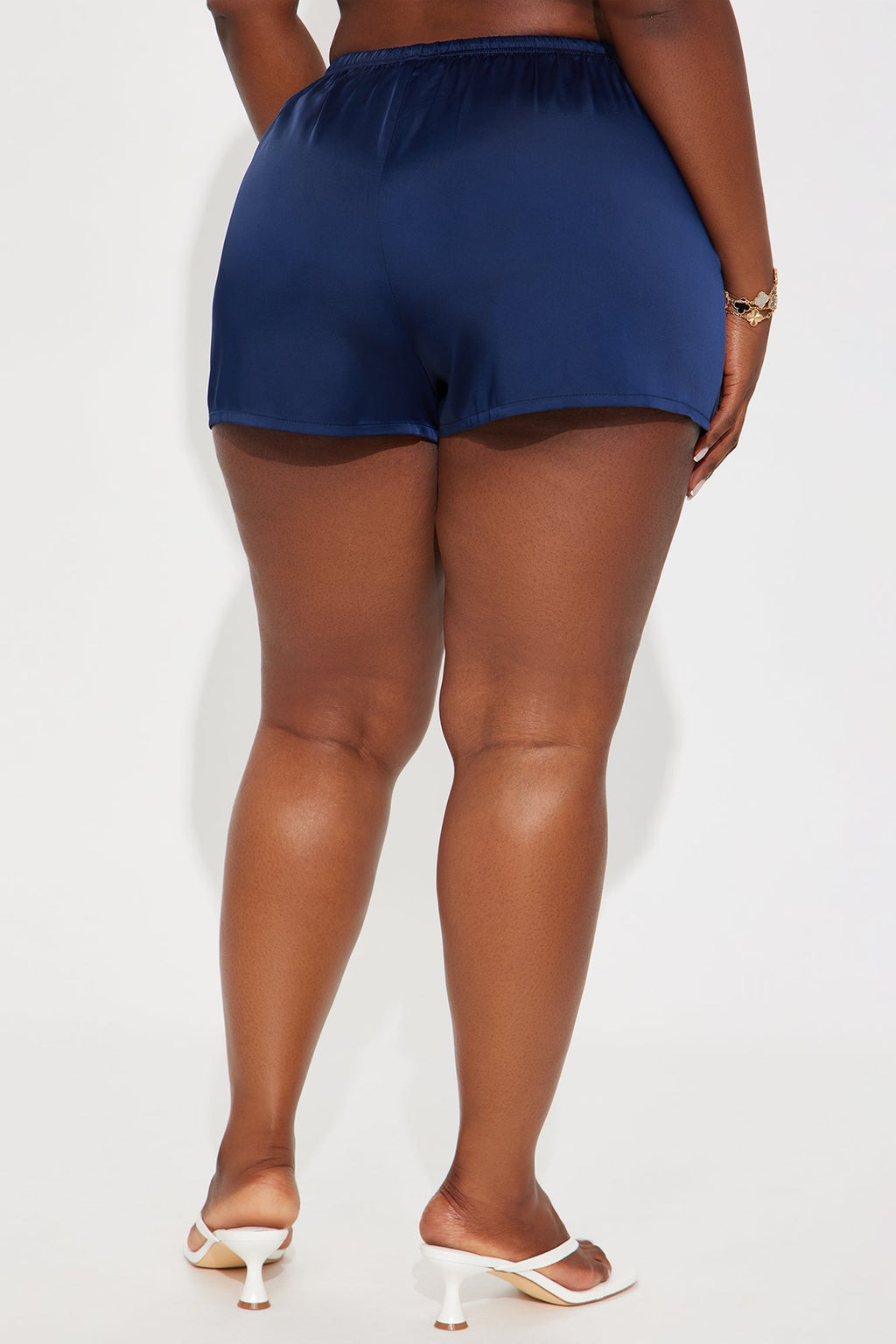 Soft Touch Satin Flowy Short - Navy