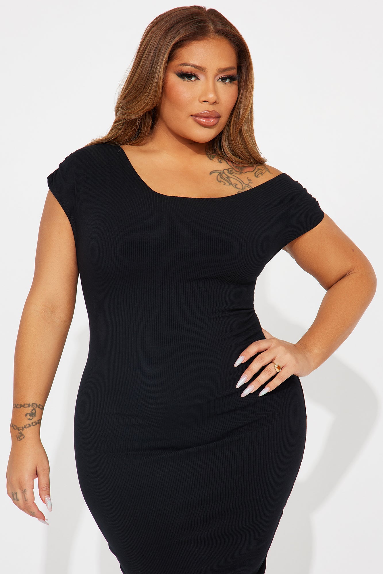 Kelli Snatched Mini Dress - Black