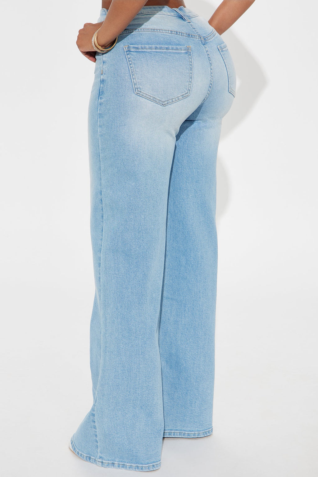 Chasing Thrills Stretch Wide Leg Jeans - Light Wash