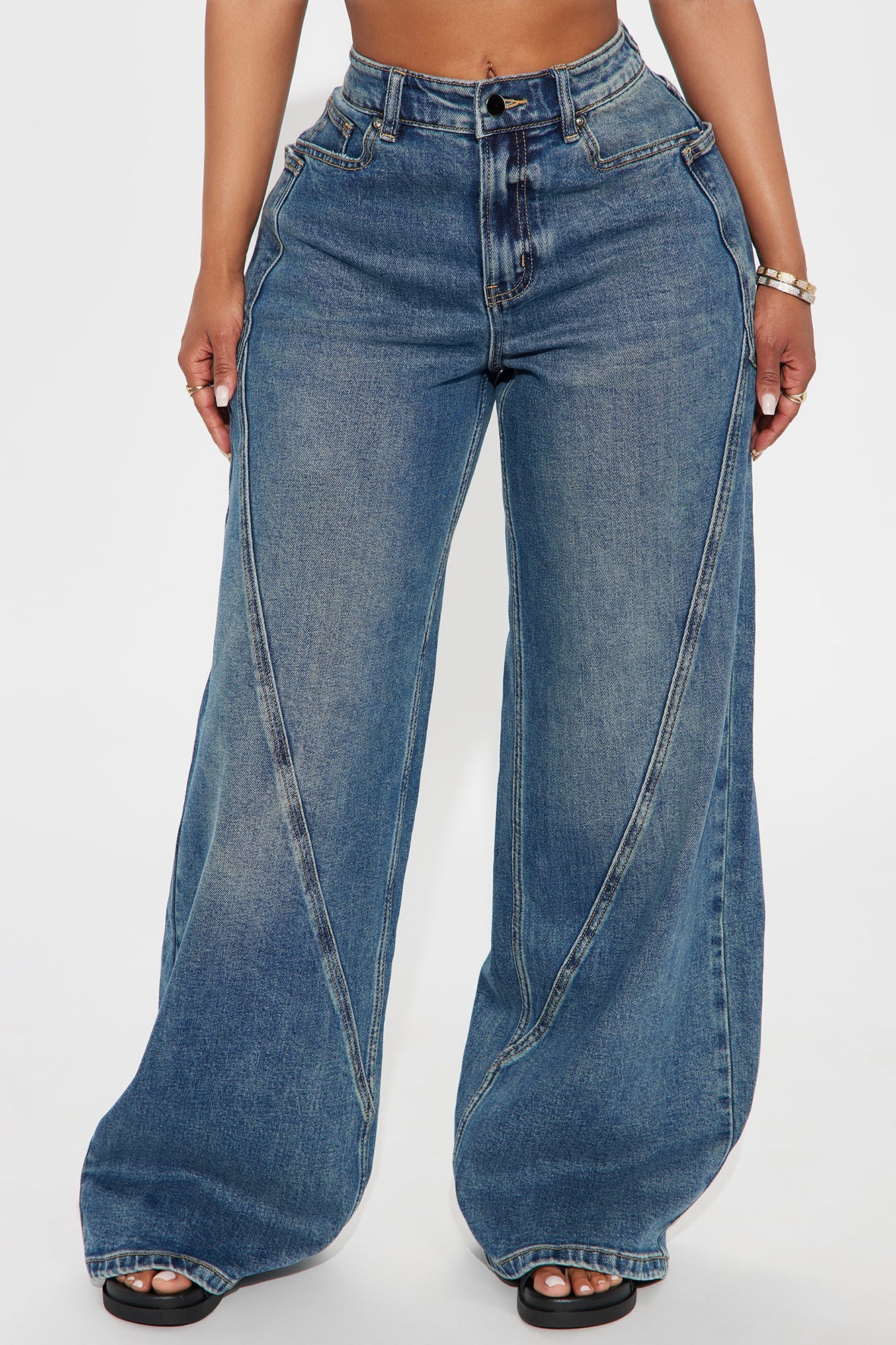 Taking Space Baggy Jeans - Dark Wash