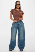 Berlin Baby Loose Wide Leg Jeans - Dark Wash