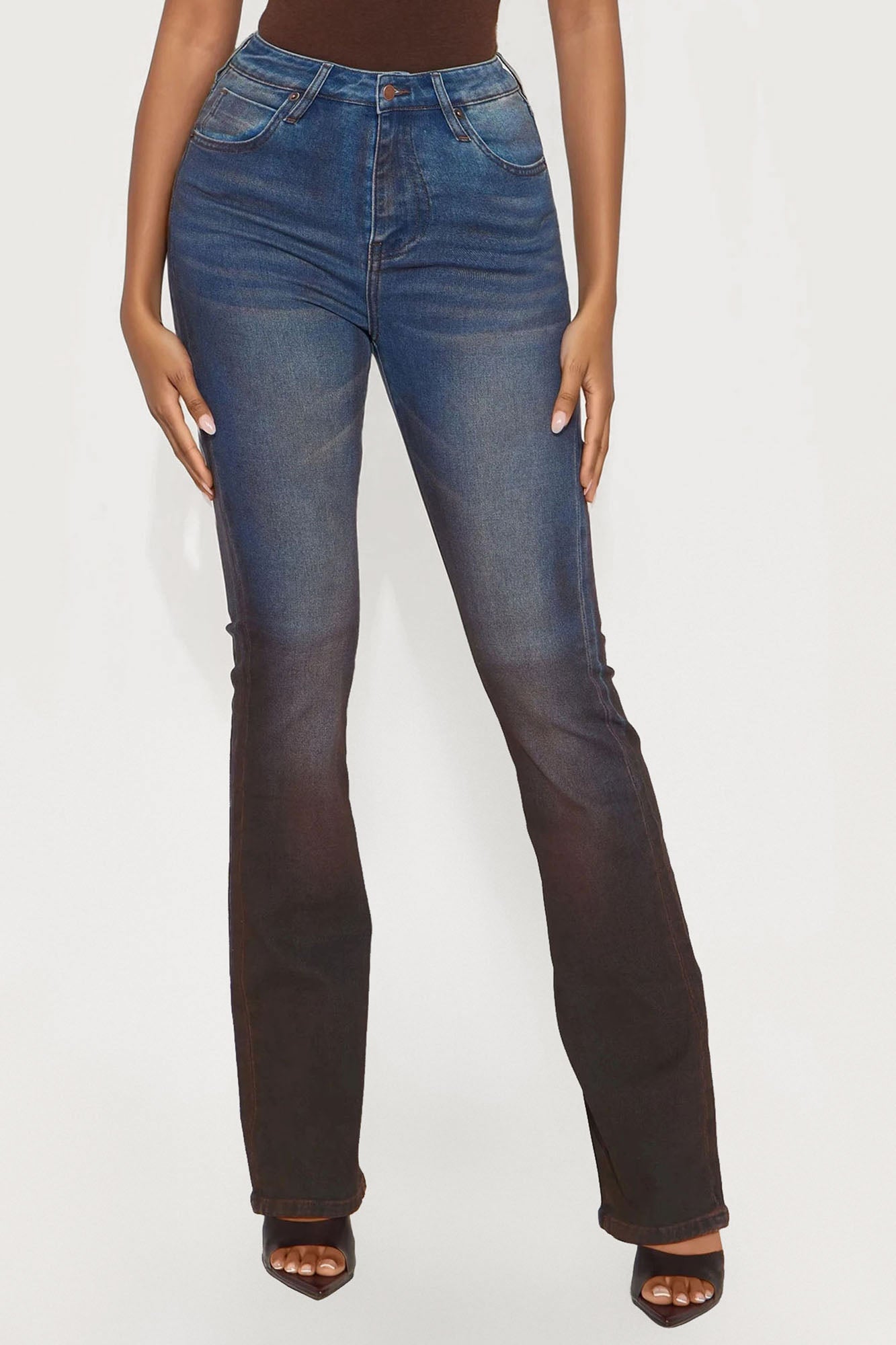 Tall Such A Smoke Show Stretch Tinted Bootcut Jeans - Dark Wash