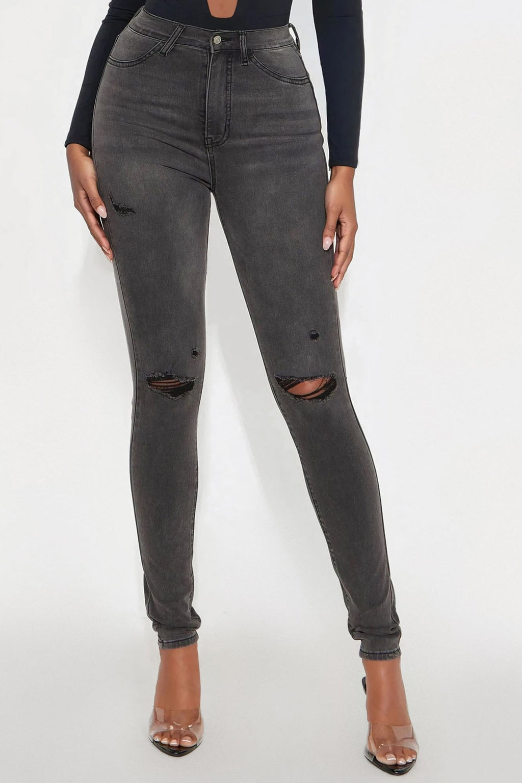 Tall Our Favorite High Rise Skinny Jeans - Grey