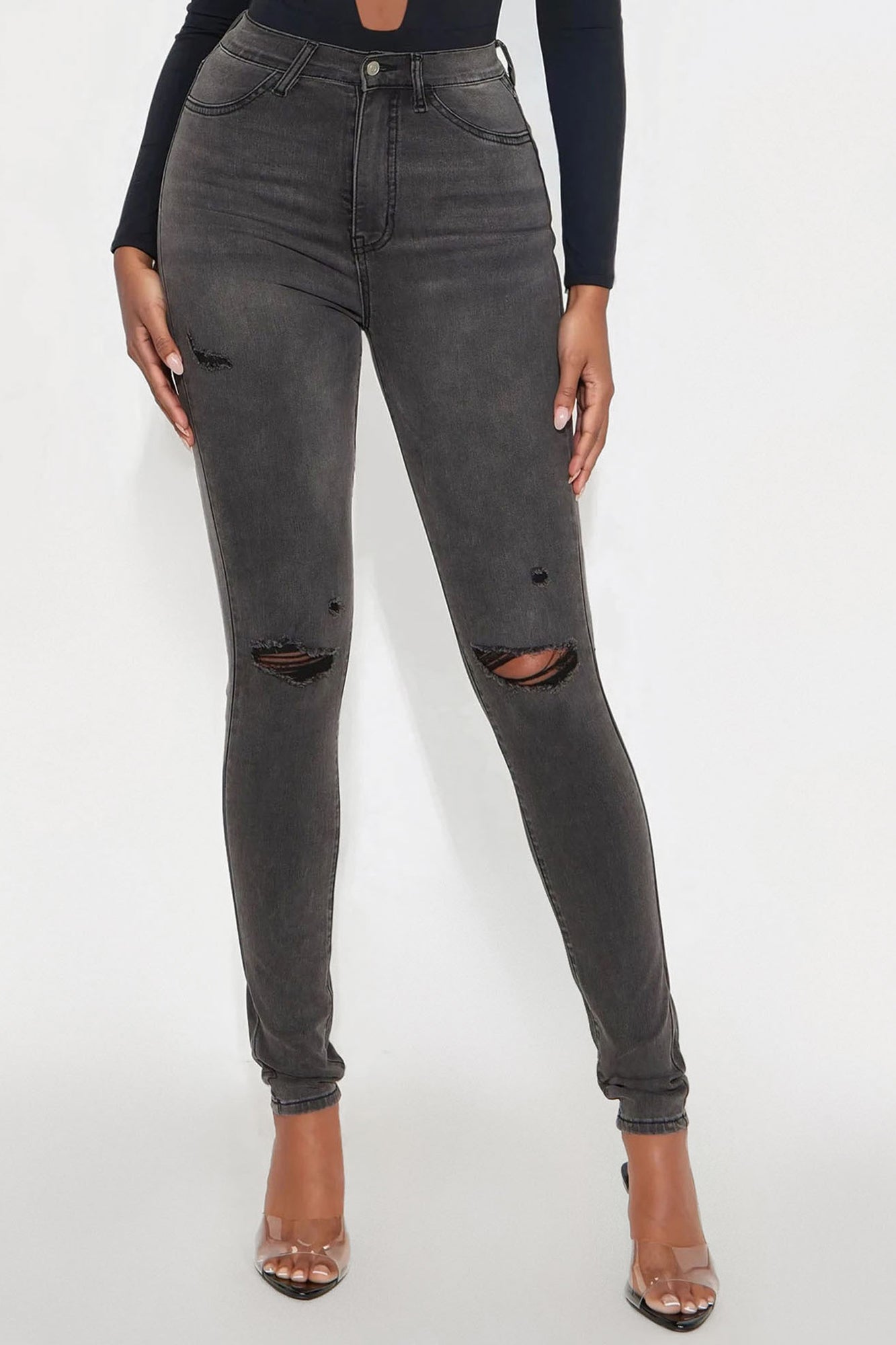 Tall Our Favorite High Rise Skinny Jeans - Grey