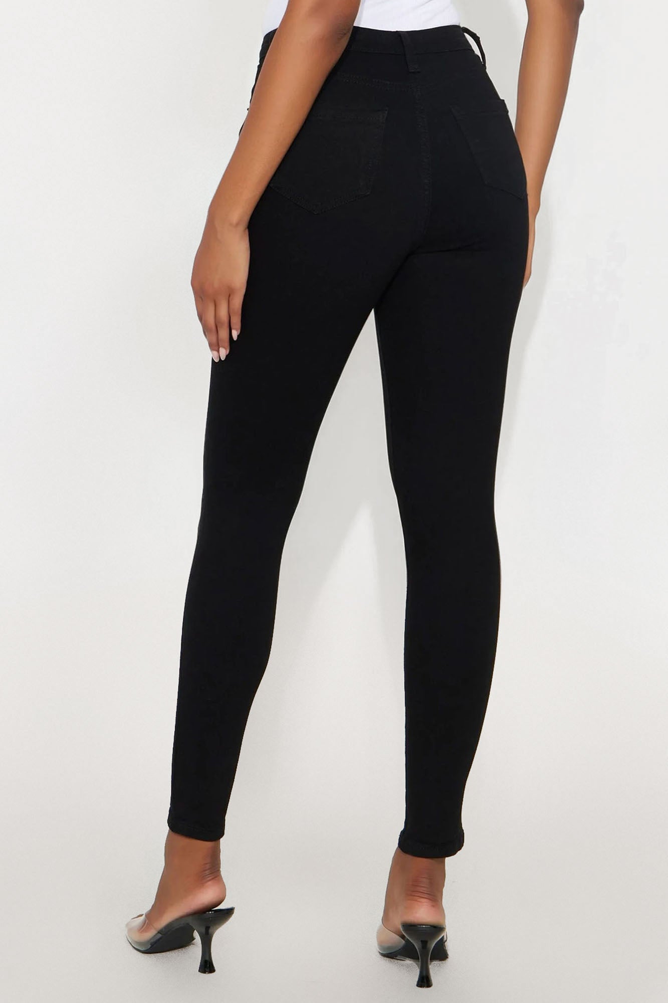 Tall Harper High Rise Stretch Skinny Jeans - Black