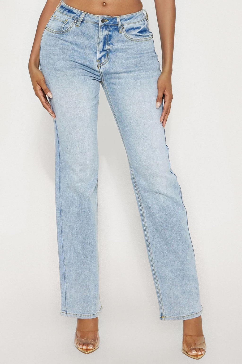 Tall Be Authentic Slouchy Stretch Straight Leg Jeans - Vintage Wash