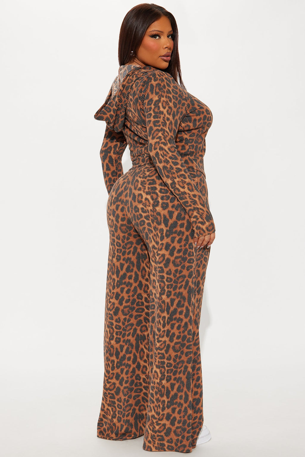 Lizzy Leopard Pant Set - Brown/combo