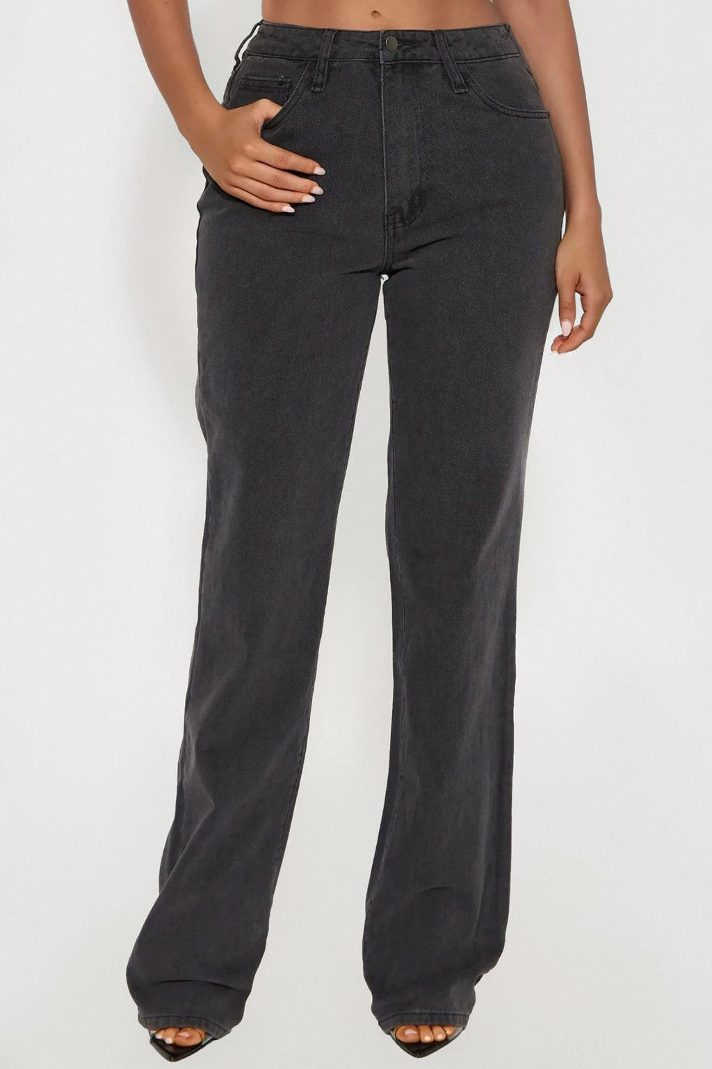 Tall Get It Straight Slouch Fit Jeans - Black