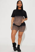 Tell Me About It Biker Short Set - Black/combo