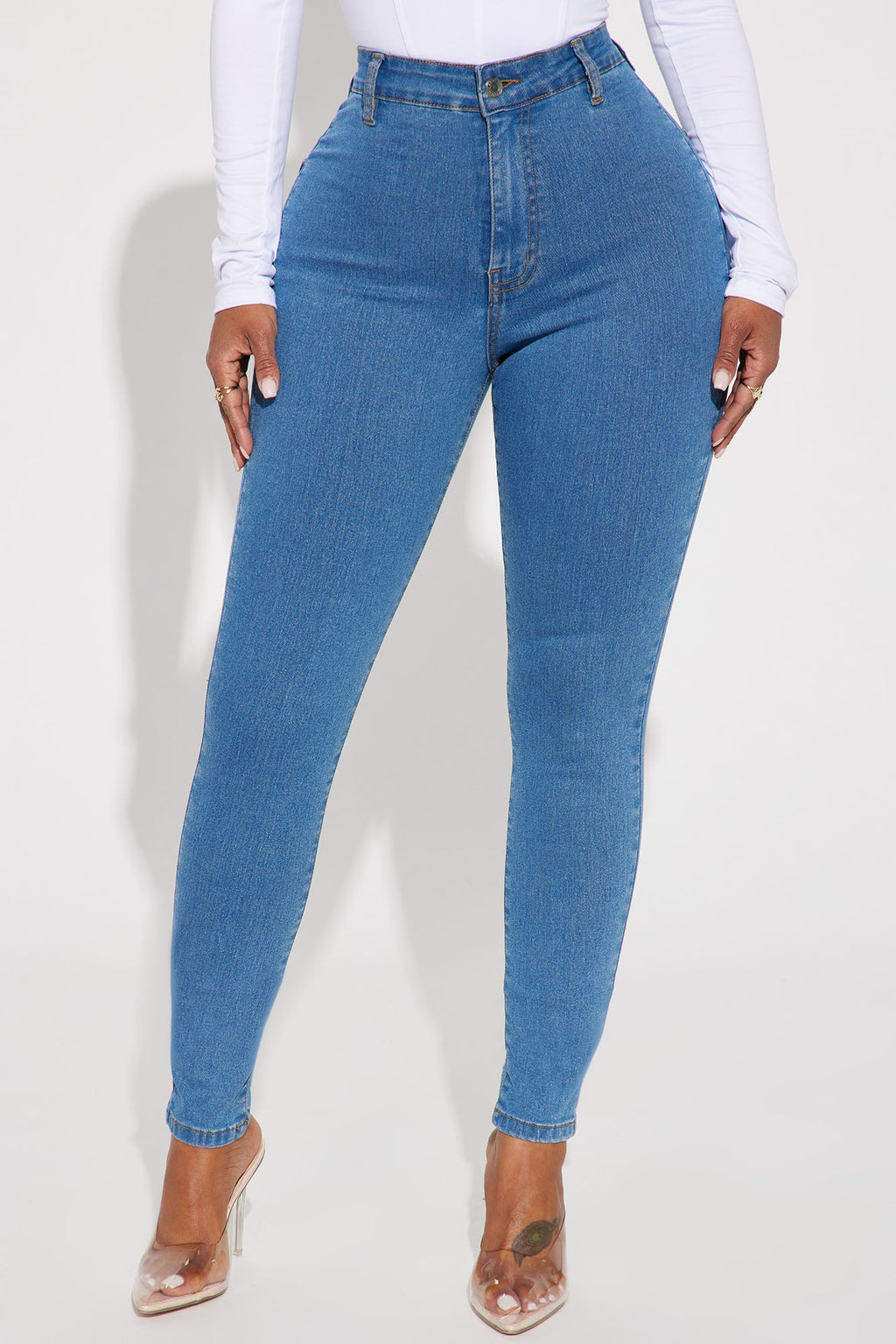 Enough Said High Stretch Skinny Jean - Medium Wash