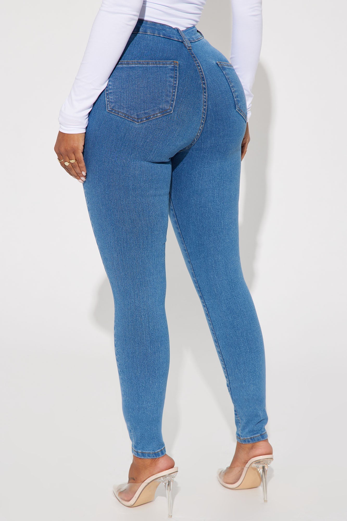 Enough Said High Stretch Skinny Jean - Medium Wash