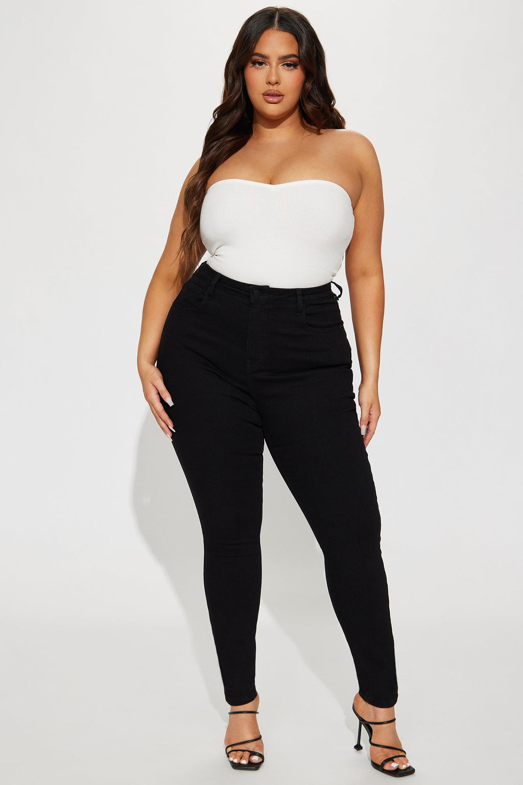 Tall Harper High Rise Stretch Skinny Jeans - Black