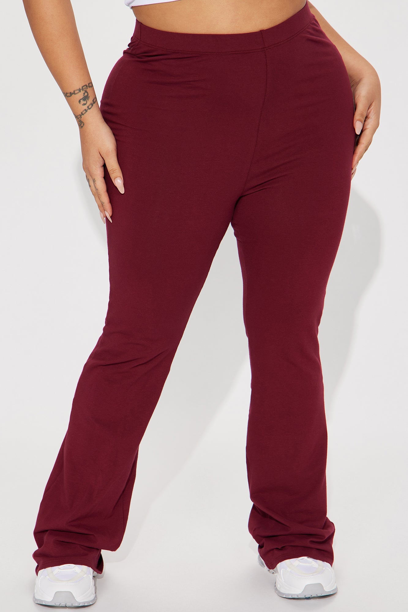 Adriana Flare Pant - Burgundy