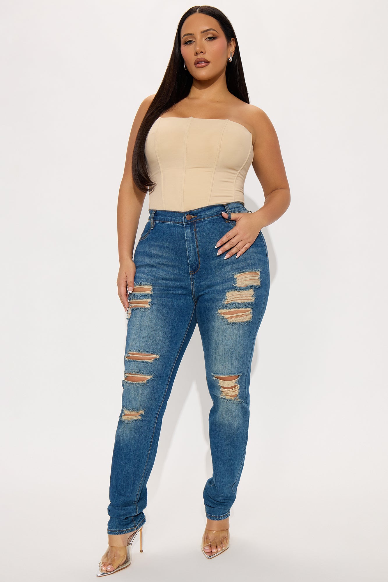 Tall Tough It Up Stretch Skinny Jeans - Dark Wash