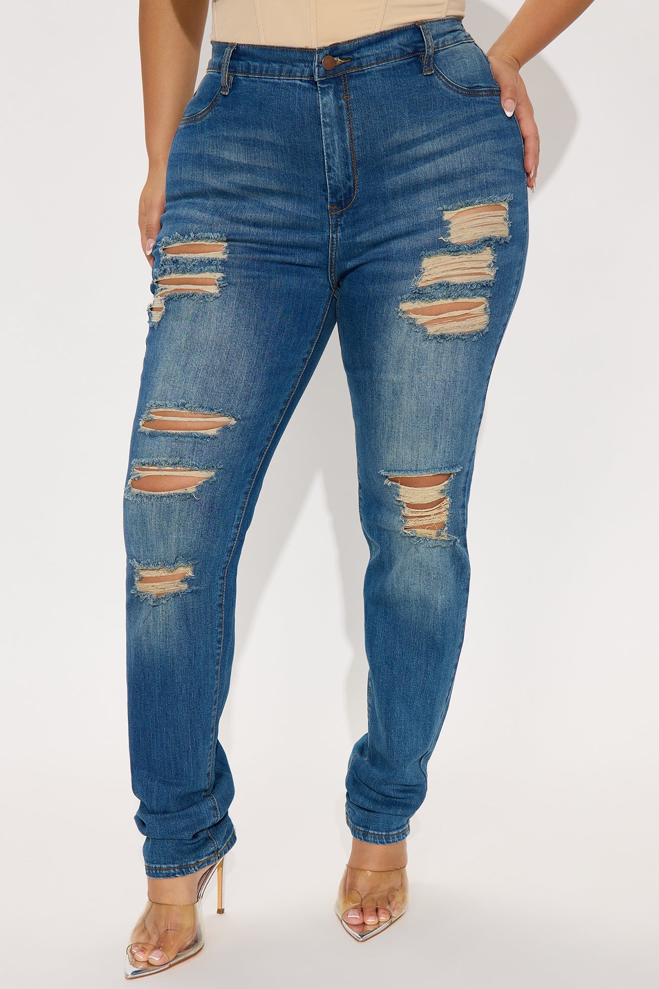 Tall Tough It Up Stretch Skinny Jeans - Dark Wash