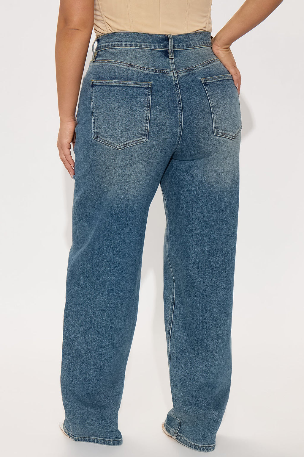 Tall In Sync Stretch Crossover Straight Leg Jeans - Dark Wash