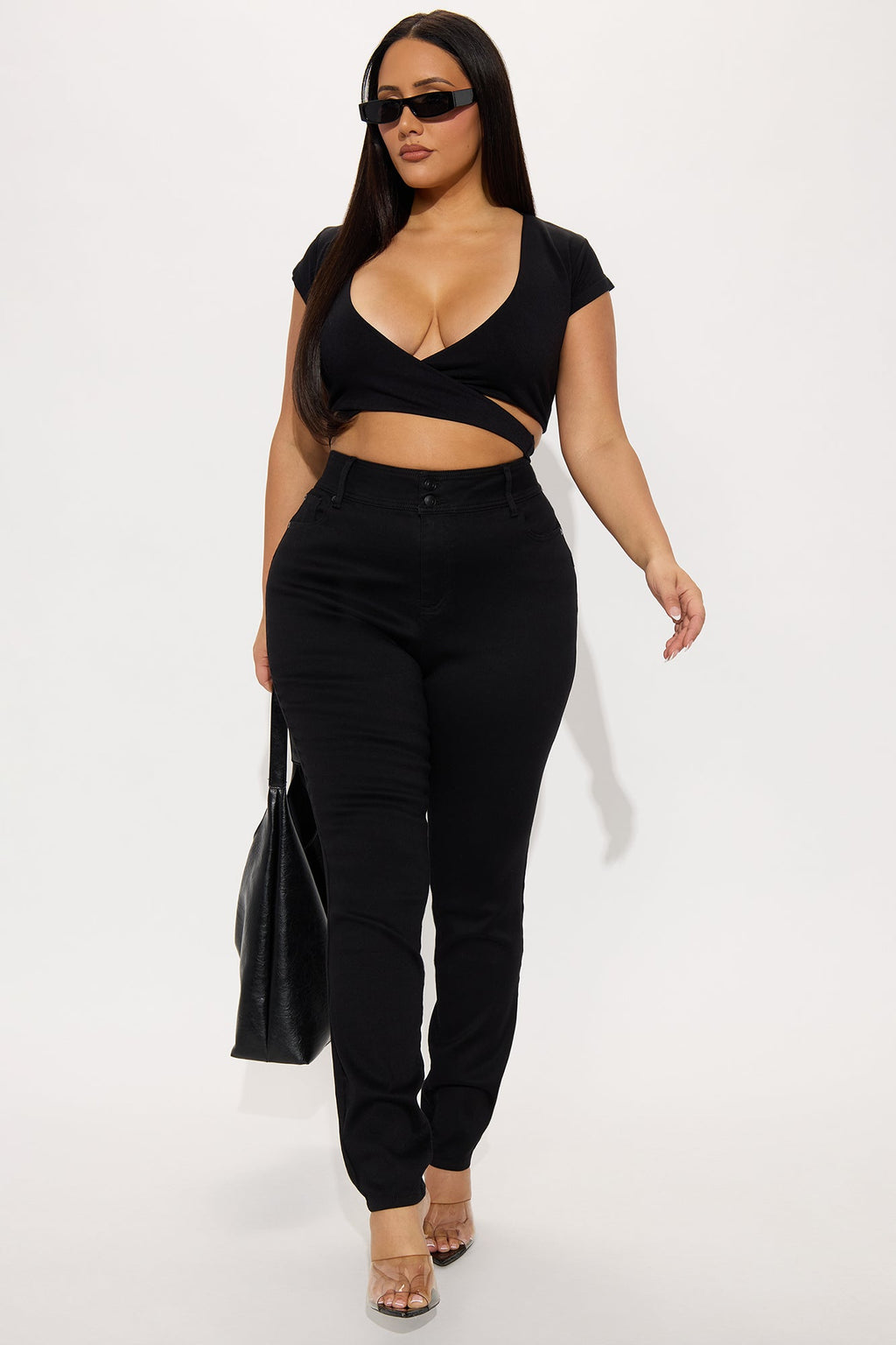 Tall Snatch Me Tight Booty Lifter Skinny Jeans - Black