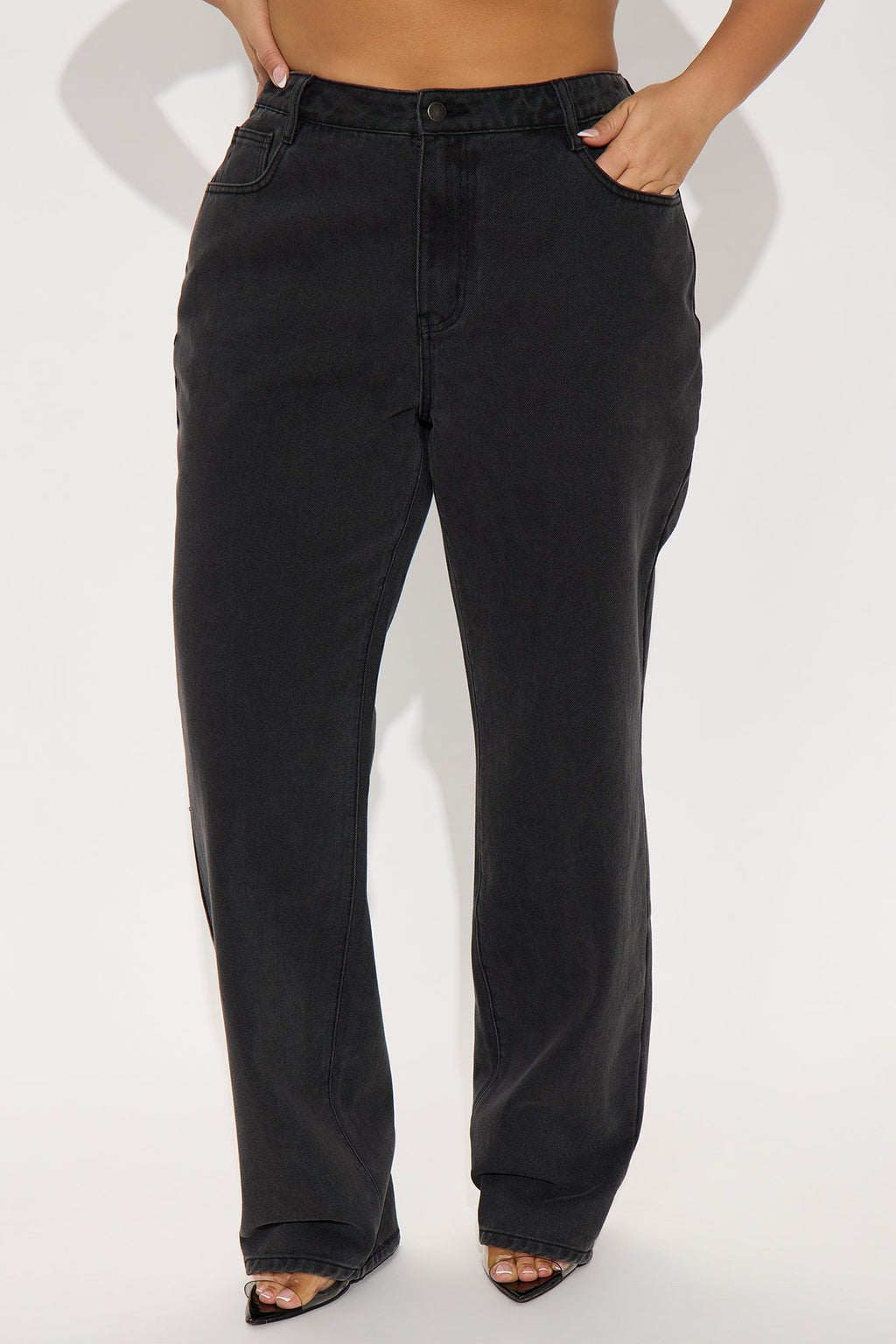 Tall Get It Straight Slouch Fit Jeans - Black