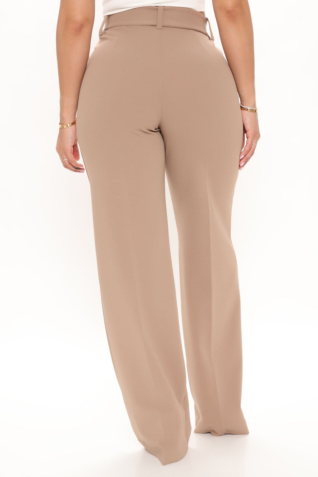 Celine Belted Wide Leg Pant - Taupe