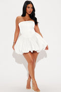 A Night in Paris Bubble Mini Dress - White
