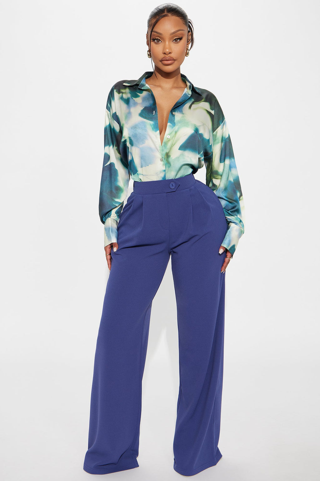 What Matters Most Wide Leg Trouser - Blue