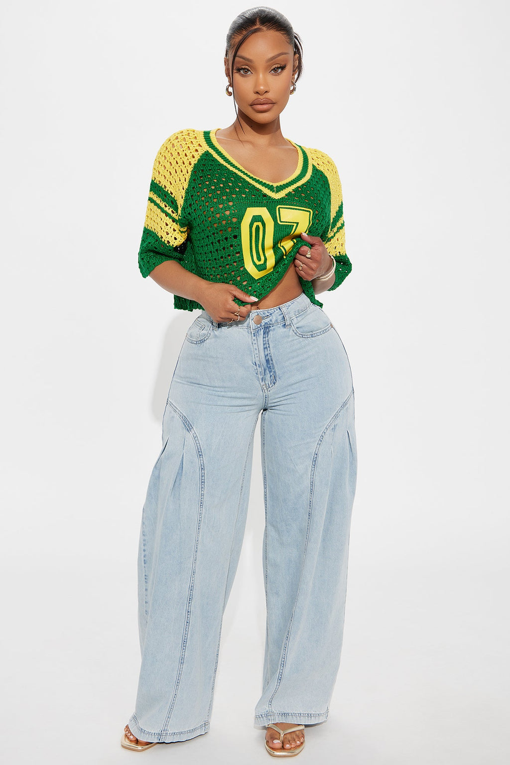 For Shore Loose Flowy Denim Wide Leg Jeans - Light Wash