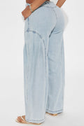 For Shore Loose Flowy Denim Wide Leg Jeans - Light Wash