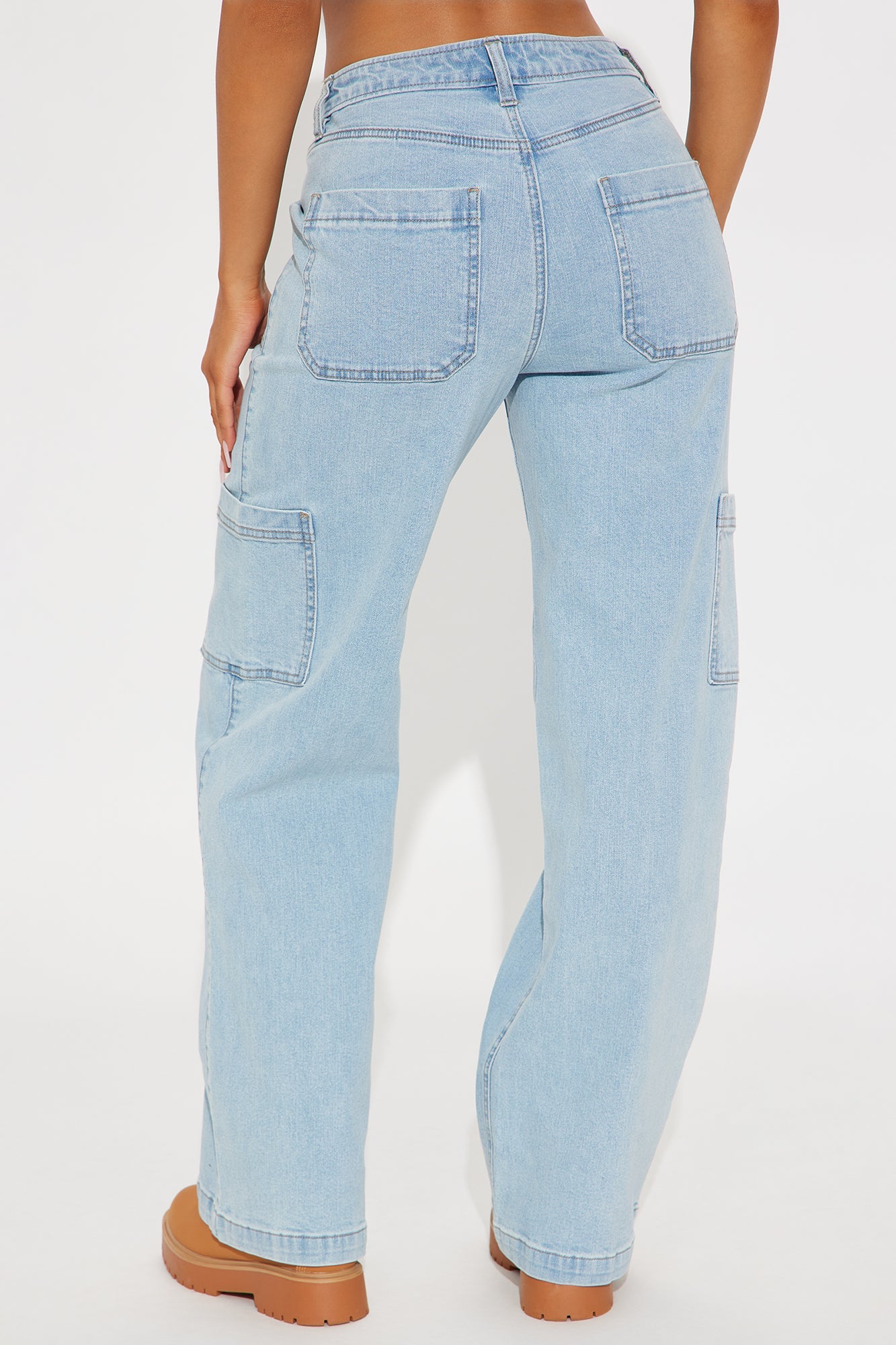 Newport Stretch Seamed Straight Leg Jeans - Light Wash
