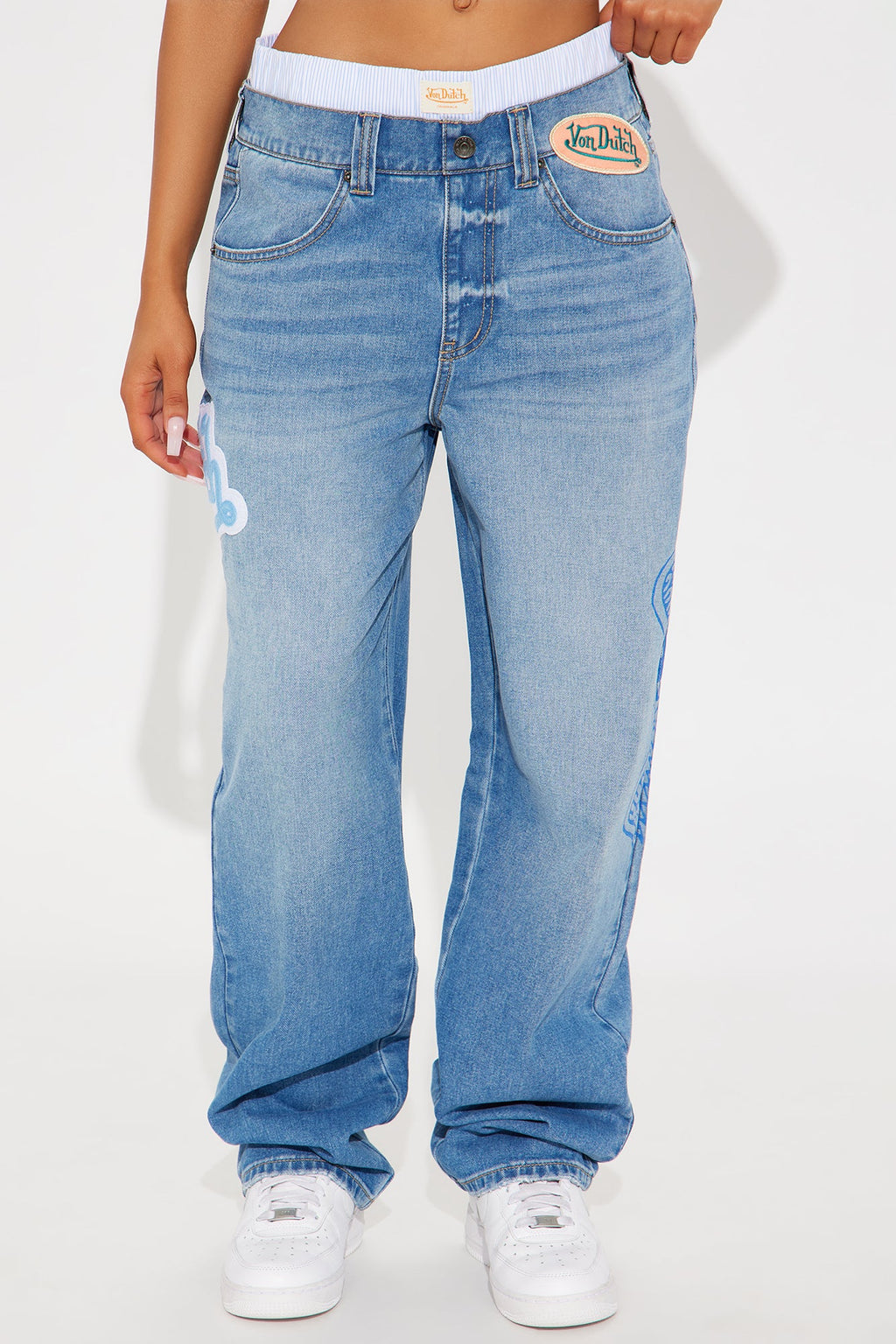 Von Dutch Boxer Straight Leg Jeans - Medium Wash