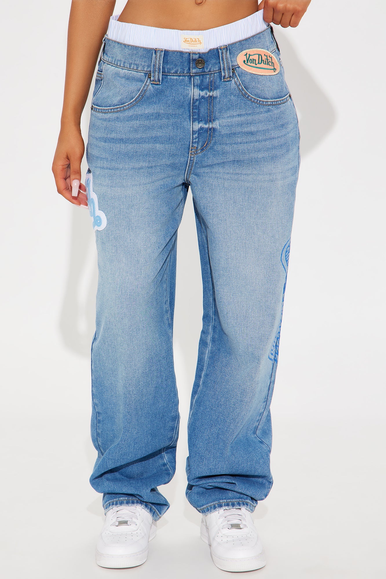 Von Dutch Boxer Straight Leg Jeans - Medium Wash