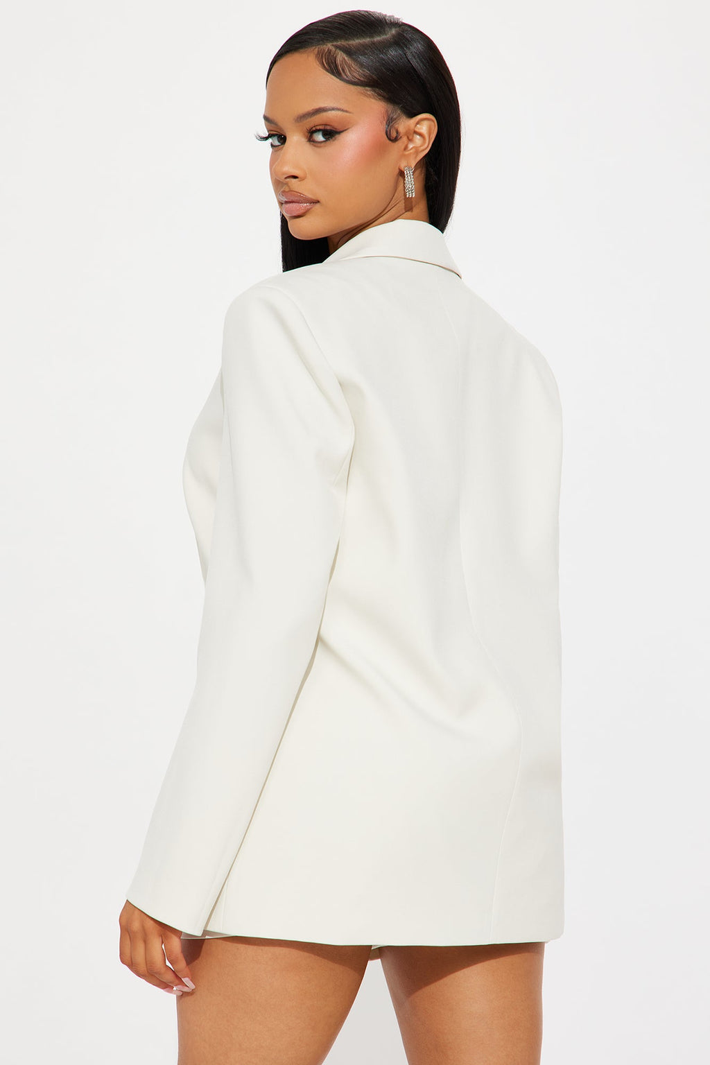 Cara Oversized Boxy Blazer - Cream