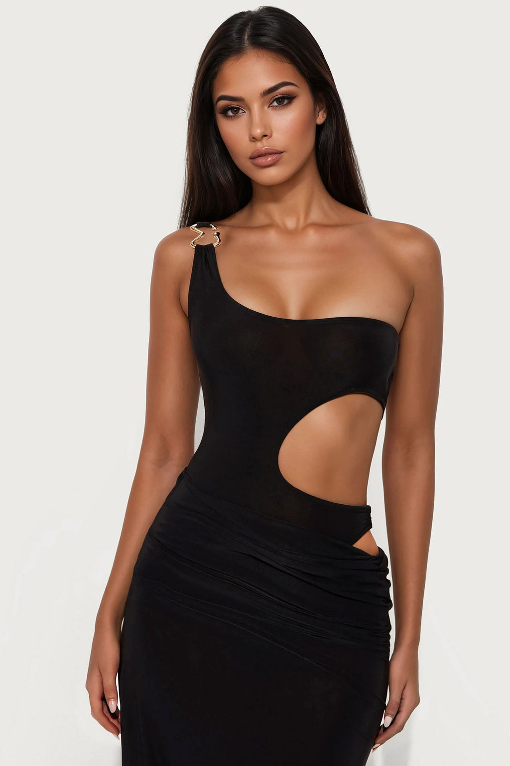 Georgina Cut Out Maxi Dress - Black