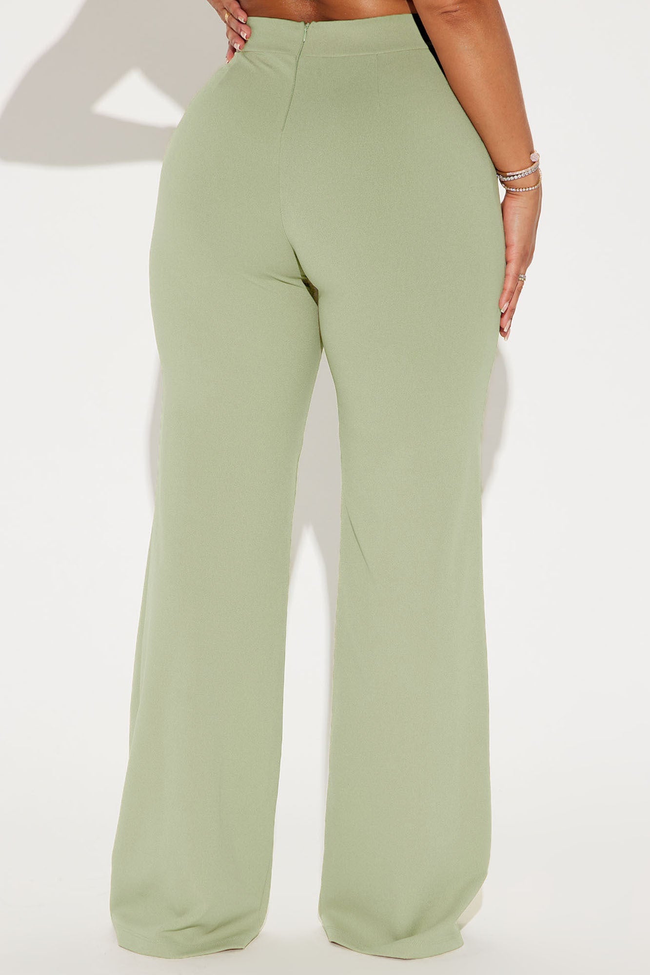 Call It Even Wide Leg Dress Pants - Sage