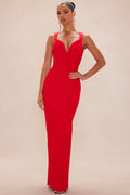 Clementine Bandage Maxi Dress - Red