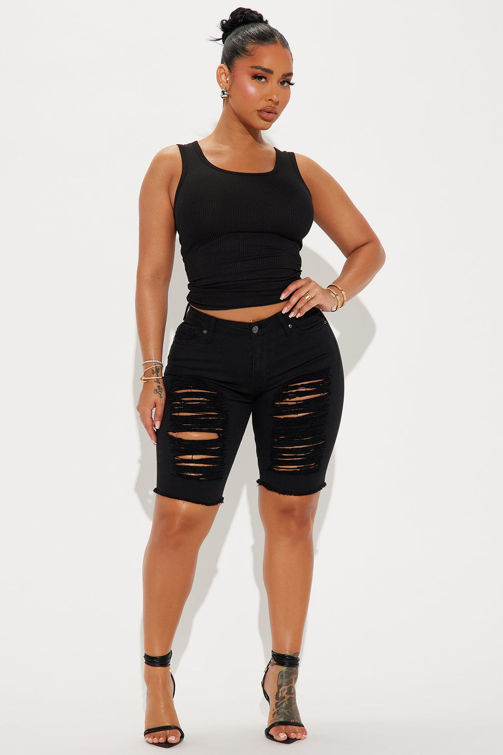Wave Crasher Bermuda Shorts - Black
