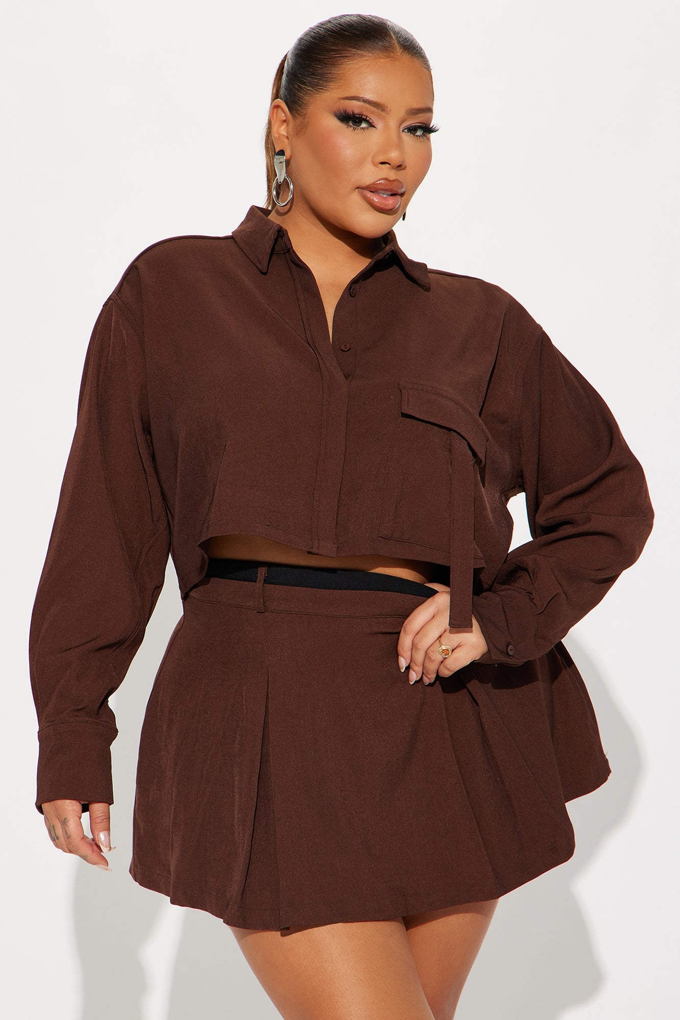 Fiona Skort Set - Chocolate