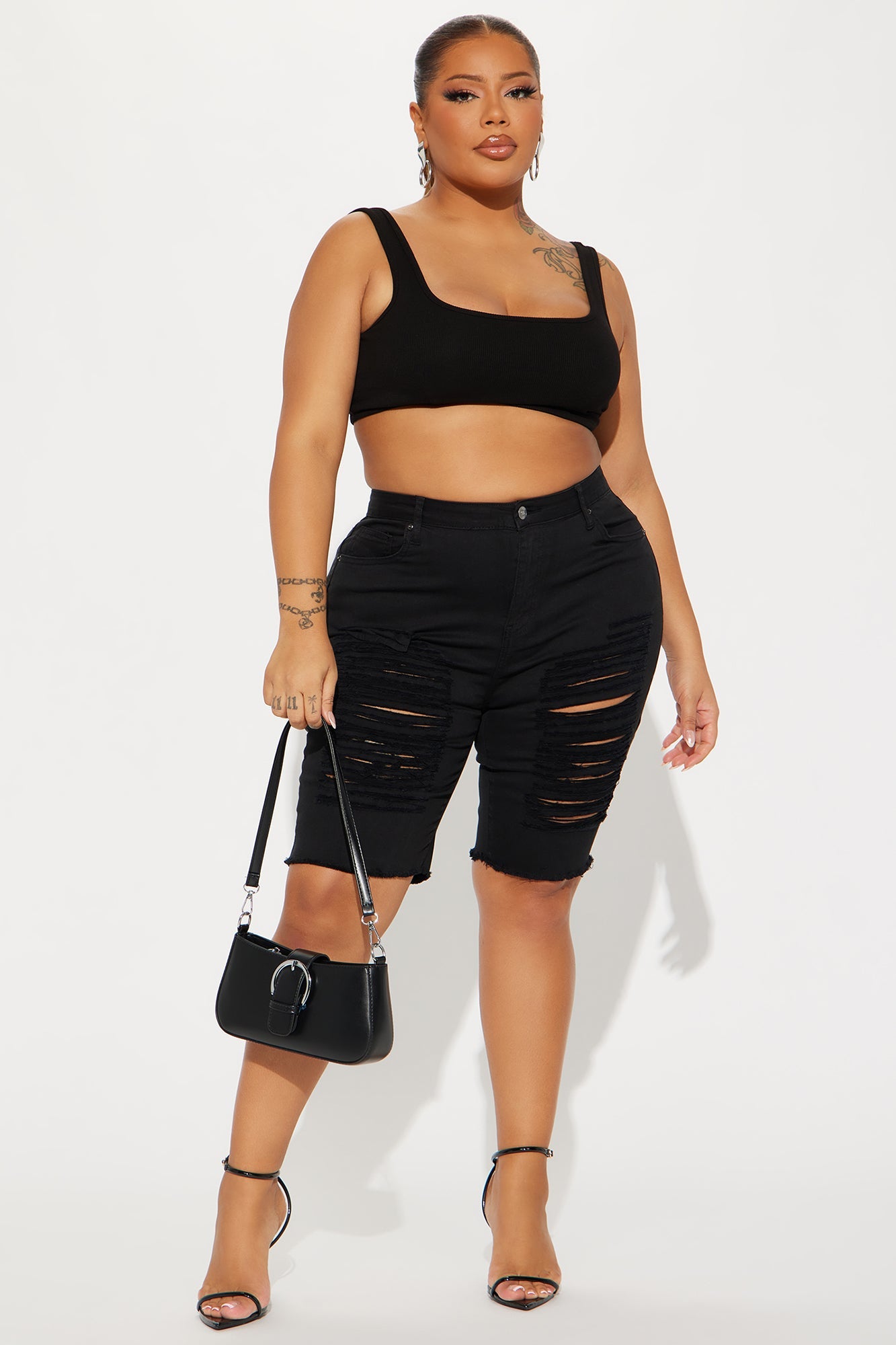 Wave Crasher Bermuda Shorts - Black