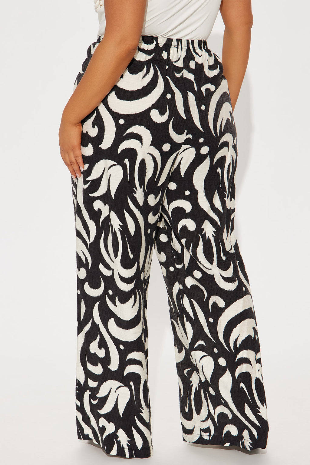 Always Classy Abstract Wide Leg Pant - Black/combo